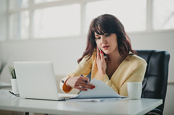 Woman on office using laptop