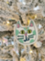 Sweet Kitty Face Ornament - Large