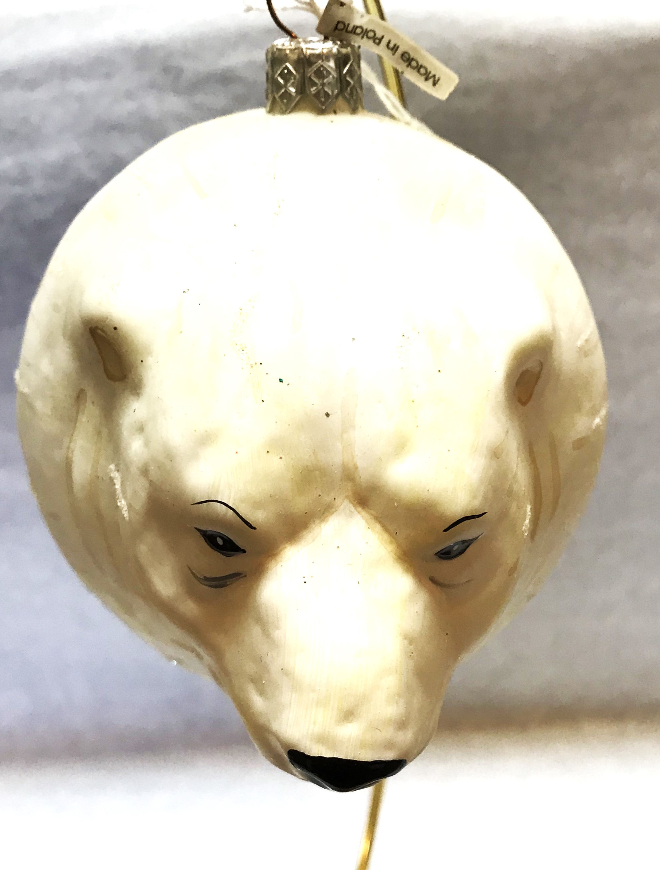 #ZOO830 - Thomas Glenn "Polar Bear" Molded Christmas Ornament