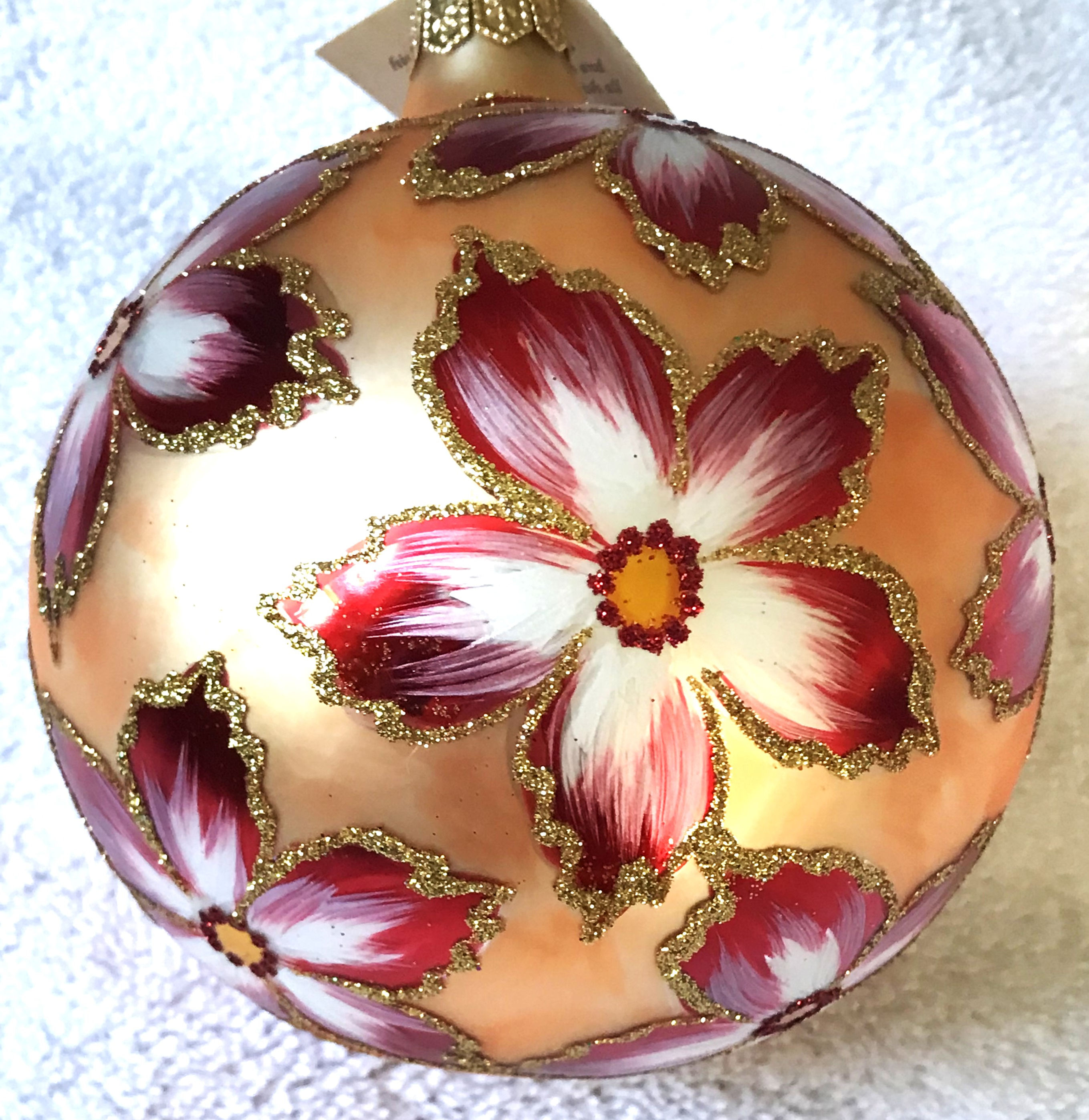 #FLO637 - Thomas Glenn "Starflower Bouquet" Ball Christmas Ornament