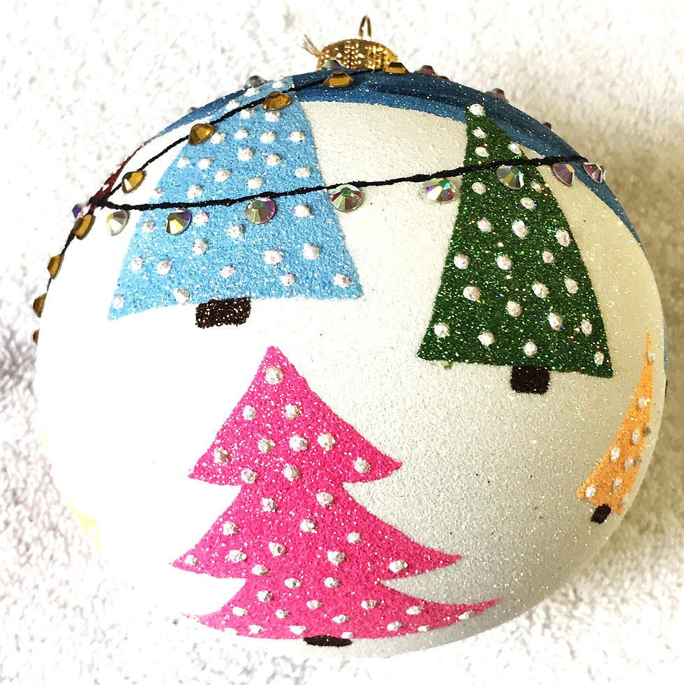 Thumbnail: #2225 - Thomas Glenn "Do They Still Make Wooden Christmas Trees" Ball Ornament