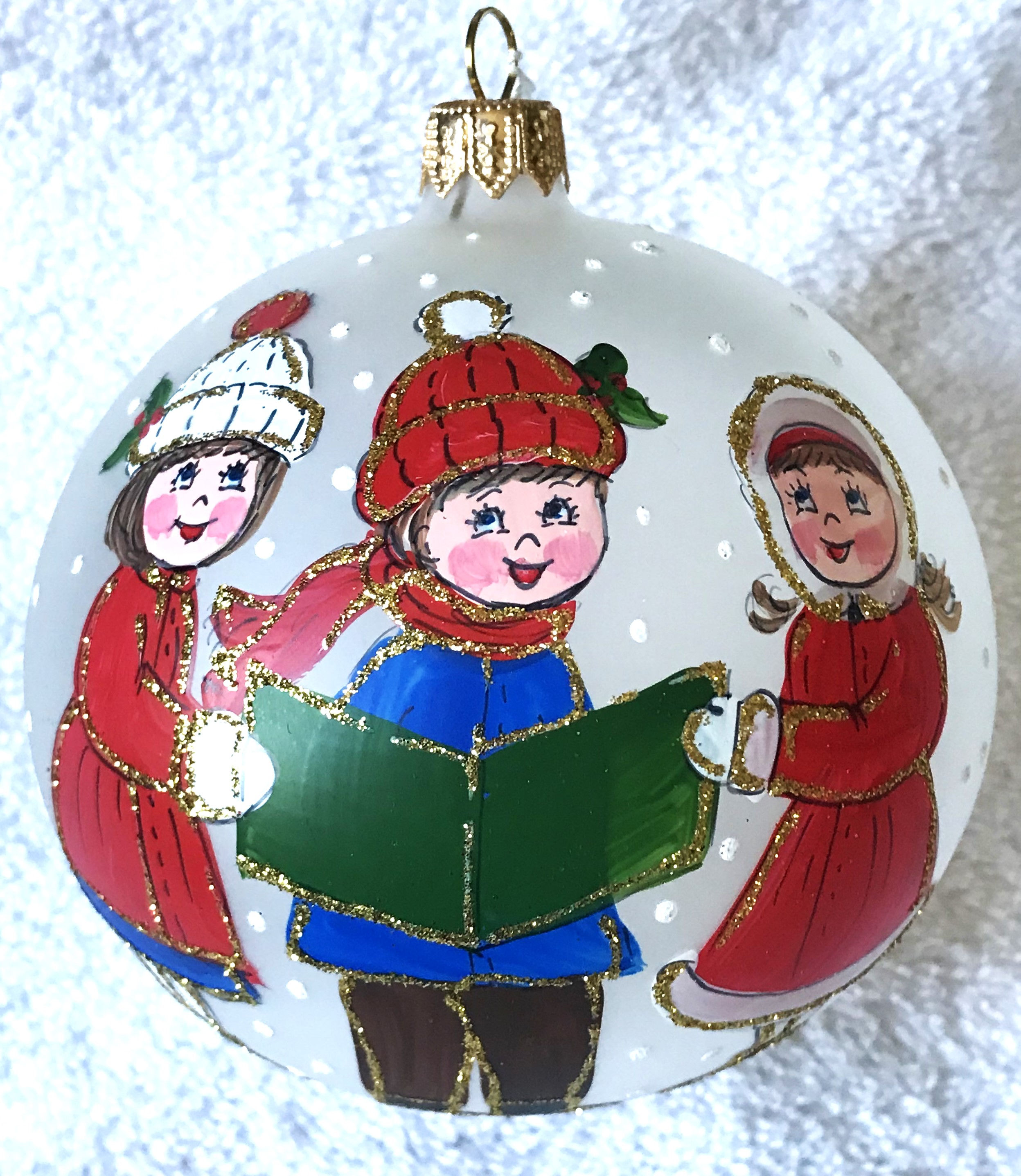#WIN714 - Thomas Glenn "Little Carolers" Ball Christmas Ornament