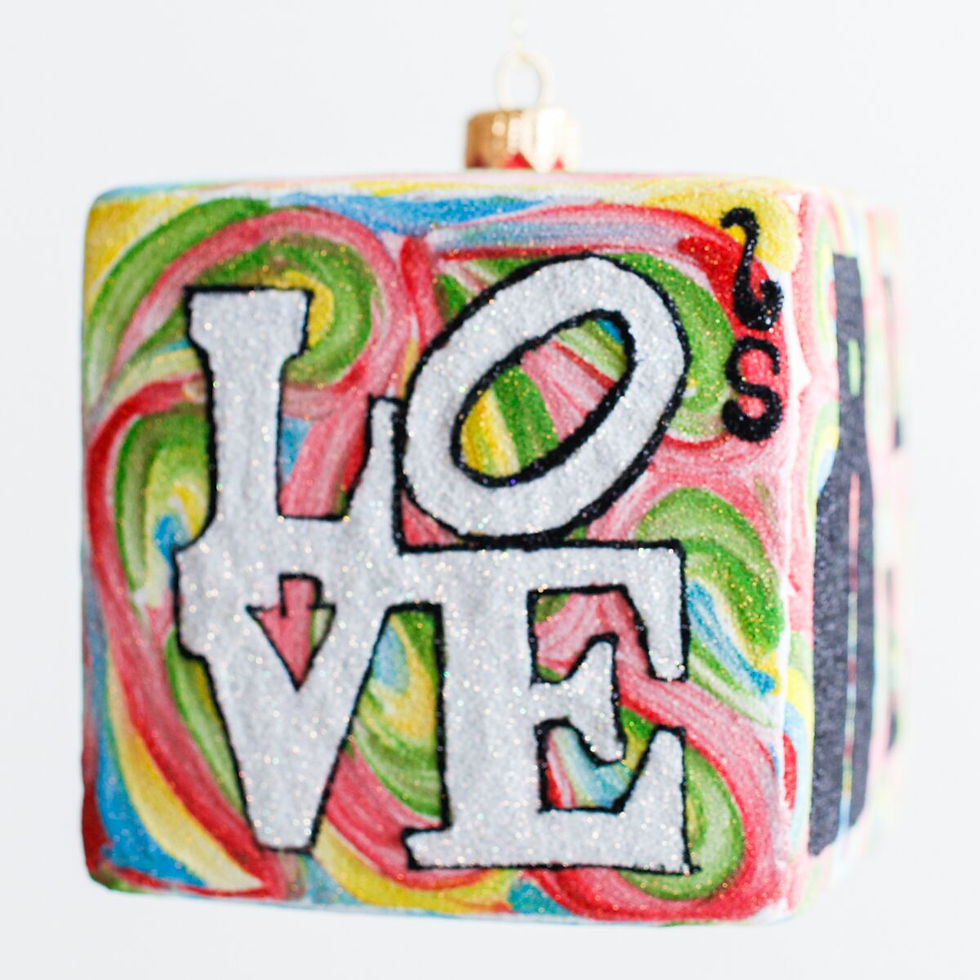 Thumbnail: #207C - Thomas Glenn "All You Need Is Love" Cube Ornament