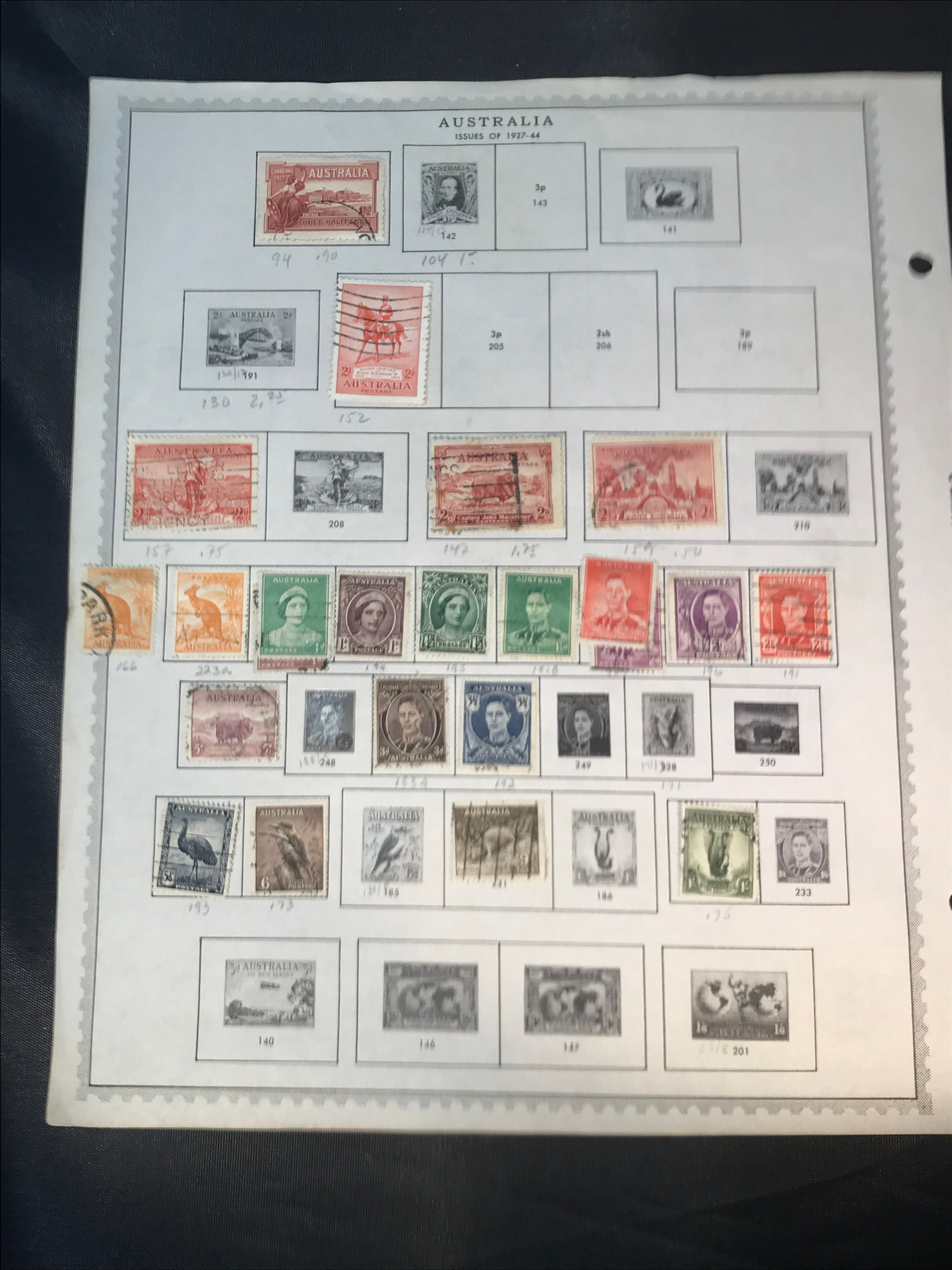 Stamps "Australia" Pre-1961 Collection