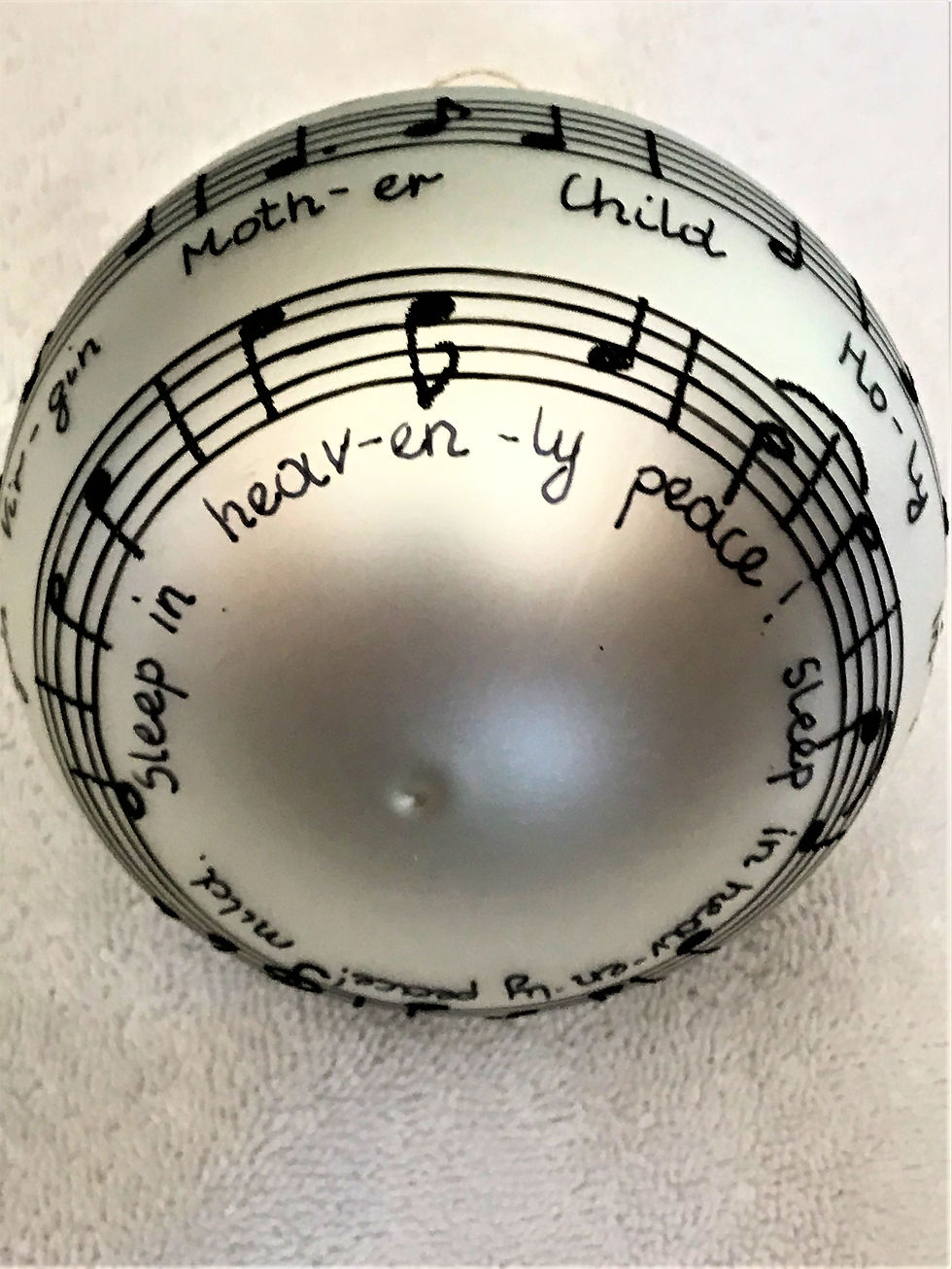 Thumbnail: #1949 - Thomas Glenn "Silent Night" Ball Christmas Ornament