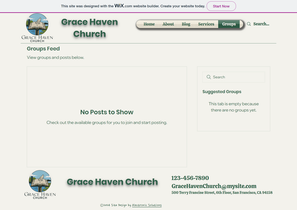 Grace Haven Church Groups Page