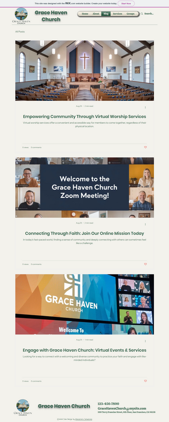 Grace Haven Church Blog Page