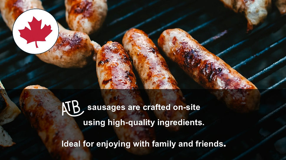 ATB Sausages, crafted on-site of high quality ingredients