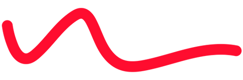 A red squiggly line that looks like a wave