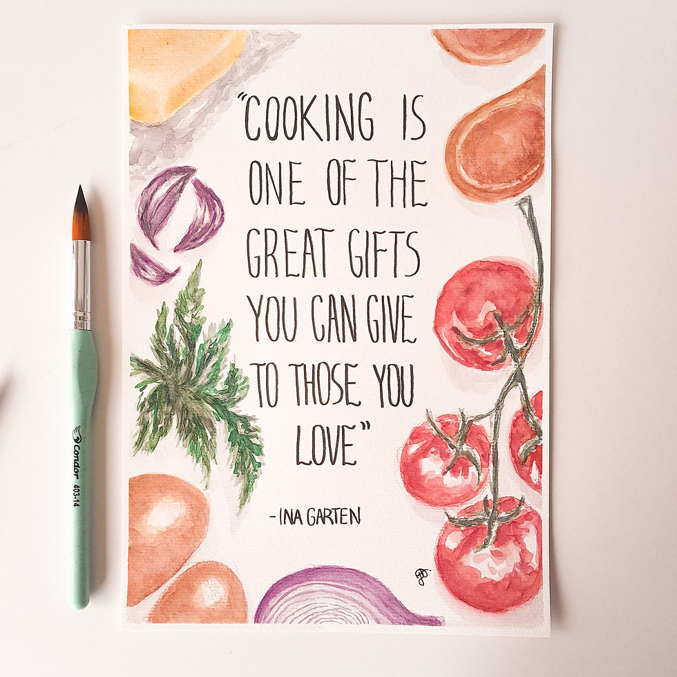 Cozinhar é um dos melhores presentes