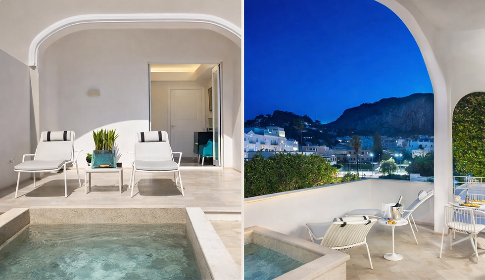 patio of a room at Pazziella, a Luxury Collection Hotel, Capri, Italy
