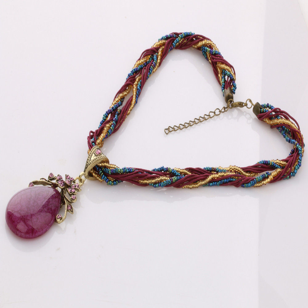 "Claire" - Natural Mauve Statement Necklace