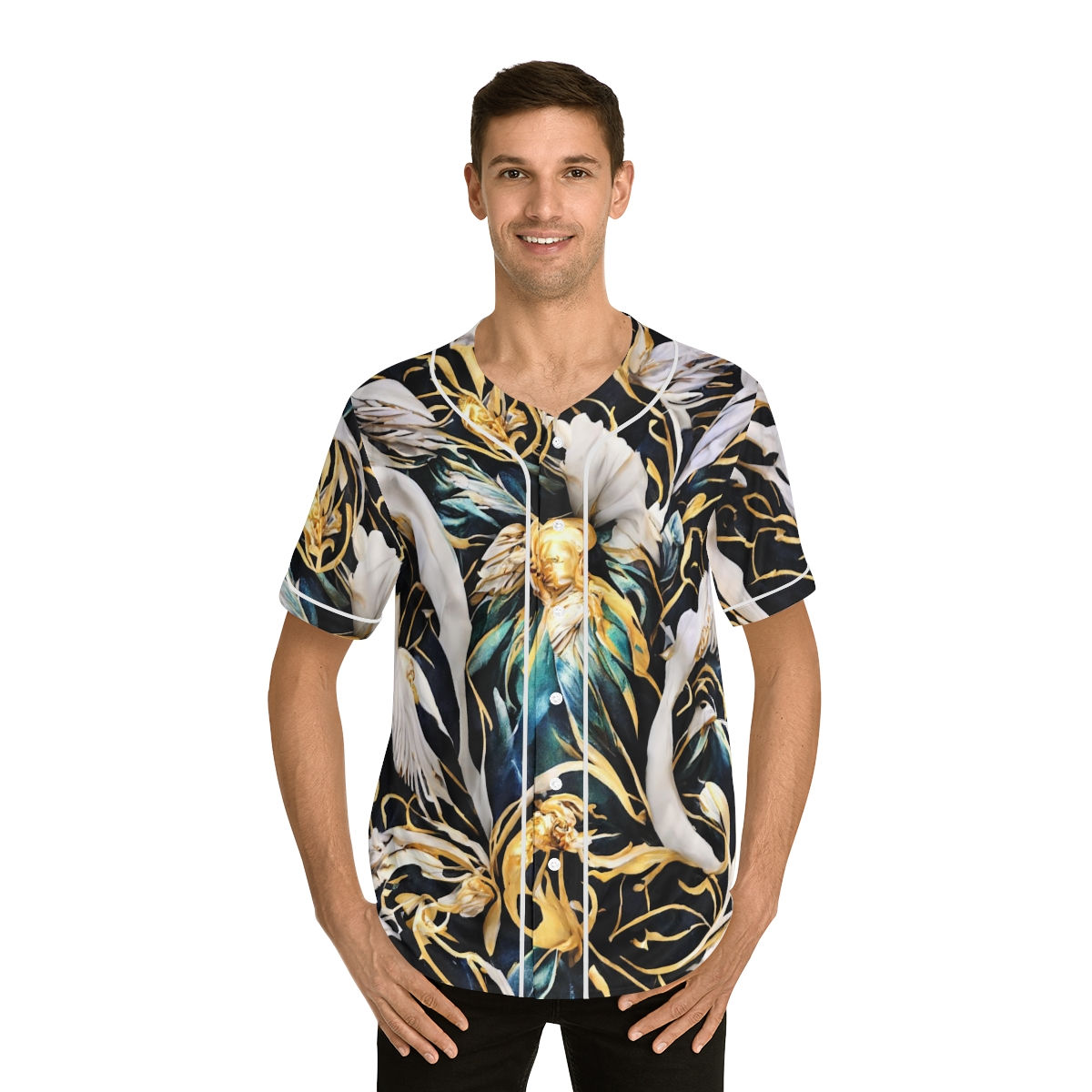 Divine portal // Men's Baseball Jersey // by DR Lit Huan