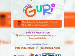 O PROJETO GURI ESTÁ COM MATRÍCULAS ABERTAS PARA CURSOS GRATUITOS NO POLO DE GUARATINGUETÁ