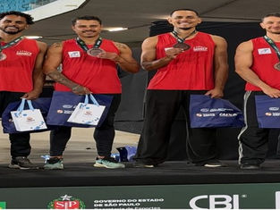 REVEZAMENTO 4X100 MASCULINO DE PINDAMONHANGABA FOI MEDALHA DE BRONZE NO TROFÉU BRASIL DE ATLETISMO 2026