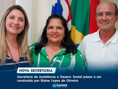 LORENA TEVE MUDANÇA NA SECRETARIA DE ASSISTÊNCIA E DESENVOLVIMENTO SOCIAL