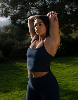 Woman stretching