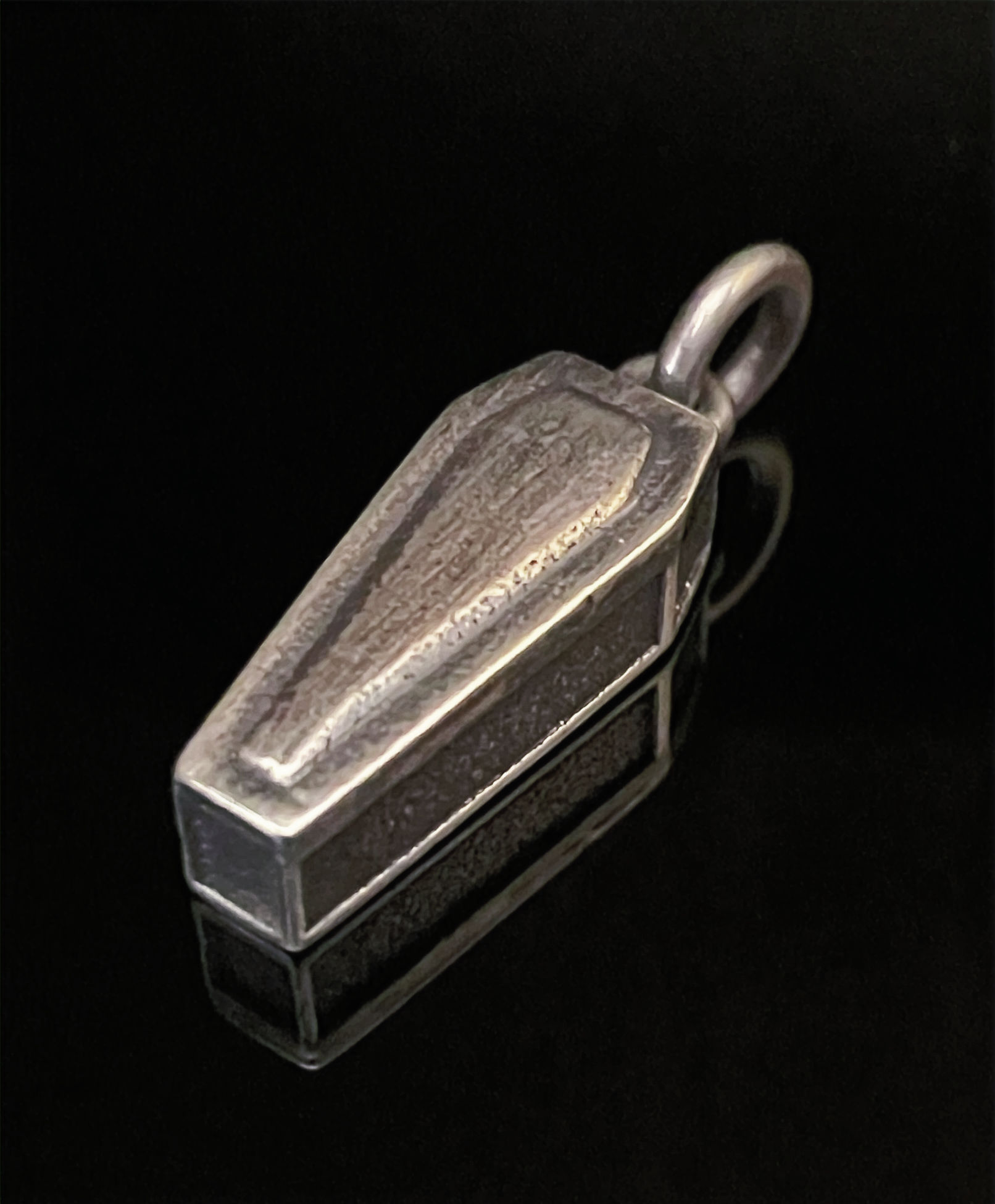 Silver Coffin Pendant