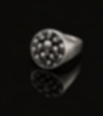 Silver Catacombs Skull Ring Angled View