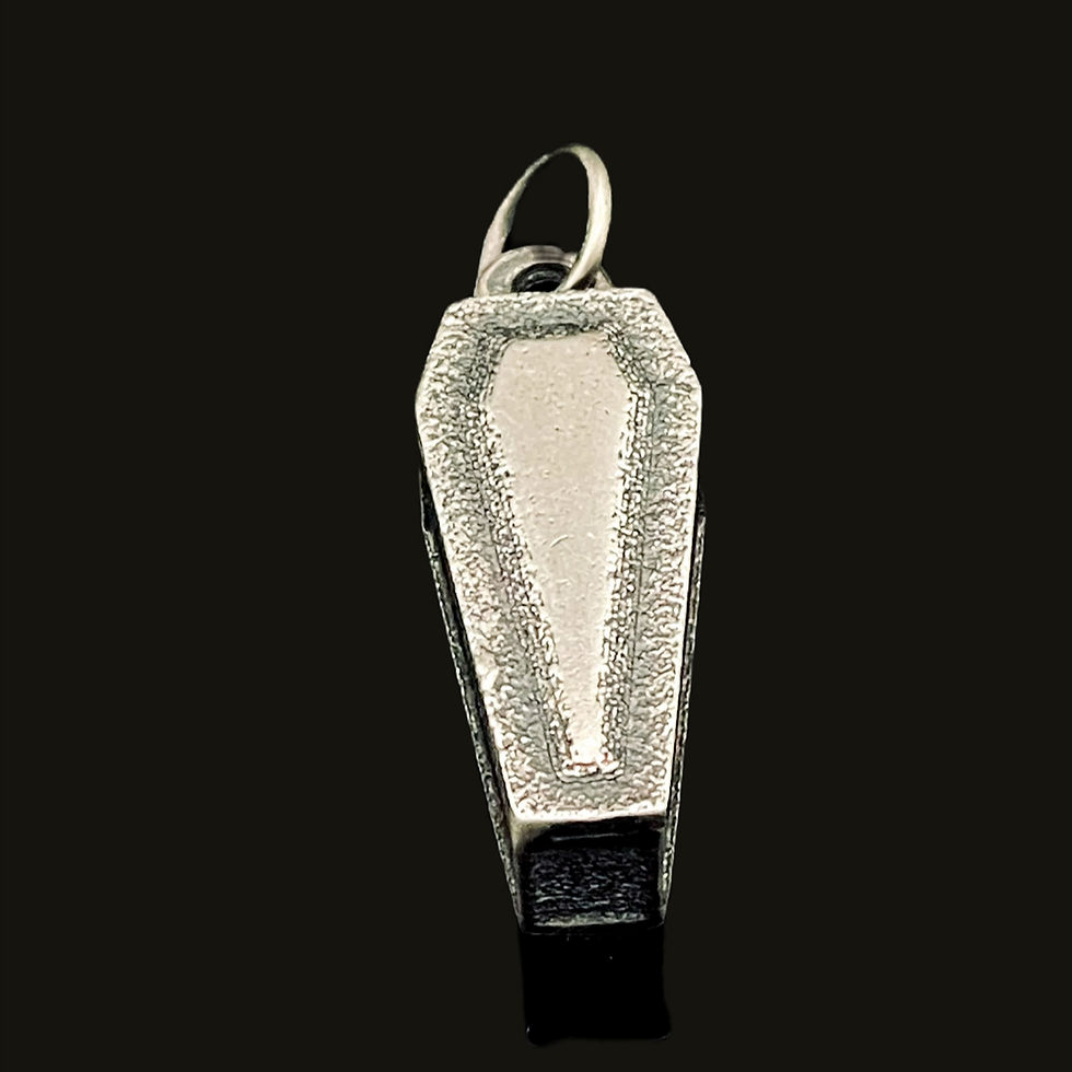 Thumbnail: Sterling Silver Coffin Pendant Top View