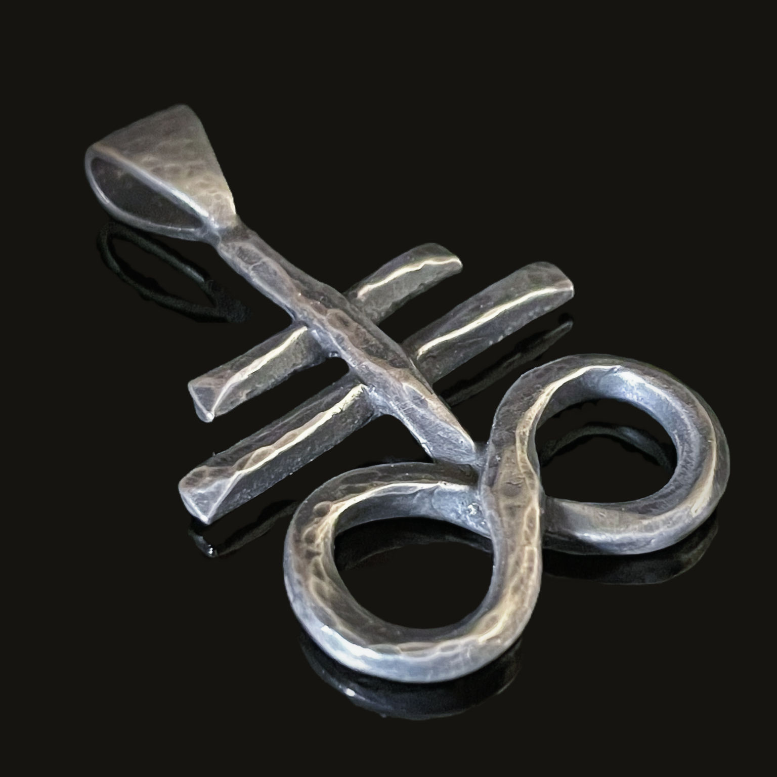 Sterling Silver Leviathan Cross Pendant Main View