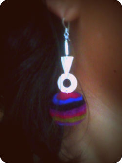 Aros Plata y fieltro