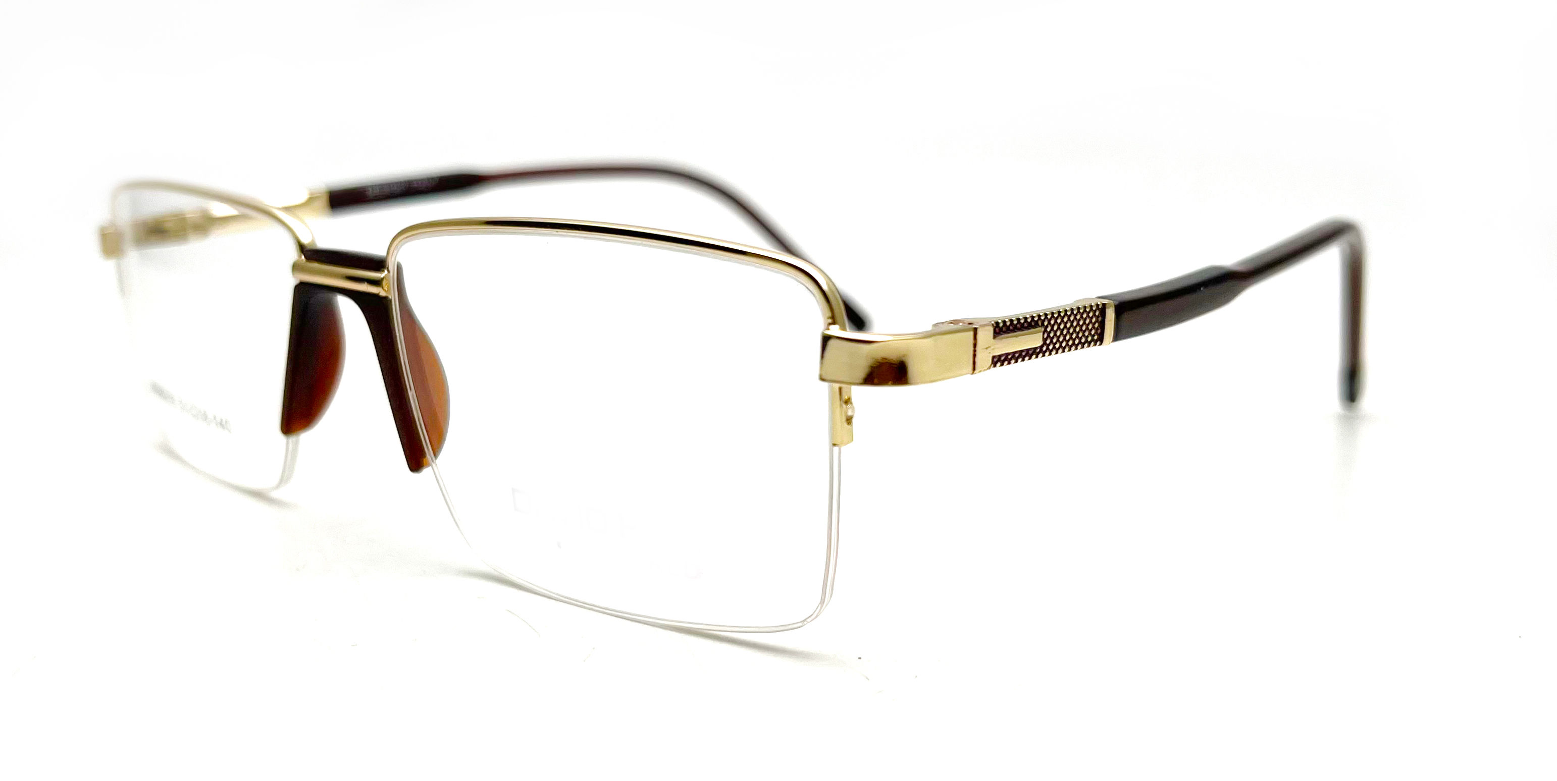 FashioNext Unisex Spectacle Frame In Golden/ Metal Material (FNNVS299)