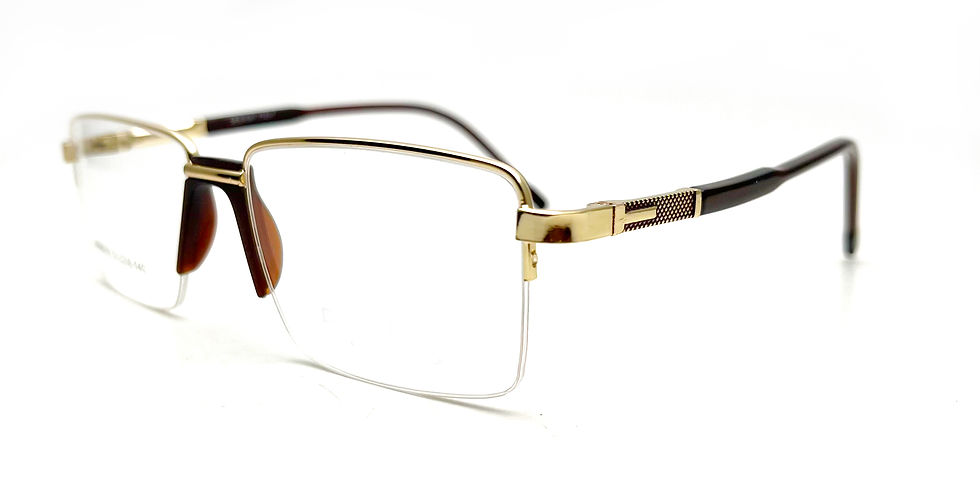 FashioNext Unisex Spectacle Frame In Golden/ Metal Material (FNNVS299)