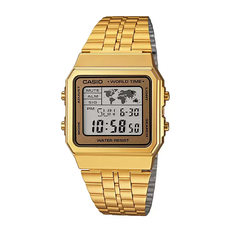 Vintage Collection A500WGA-9DF - D134 Unisex Wear Gold Digital