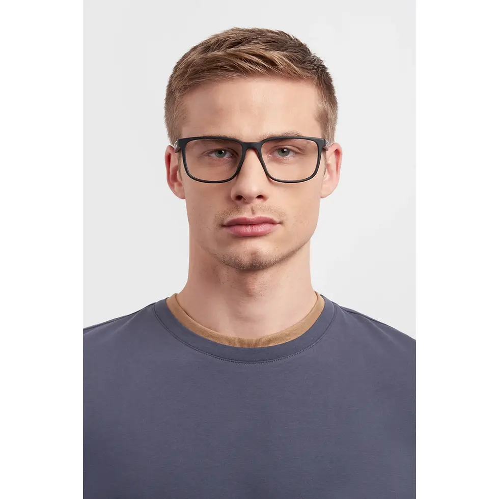 Thumbnail: Carrera 8871 Matte Black-Red Rectangular Eyewear Frame