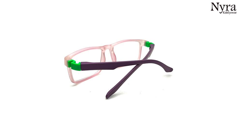 Thumbnail: Nyra Full Flexible  Pink Transparent Kids Eye Frame FNNVS3257