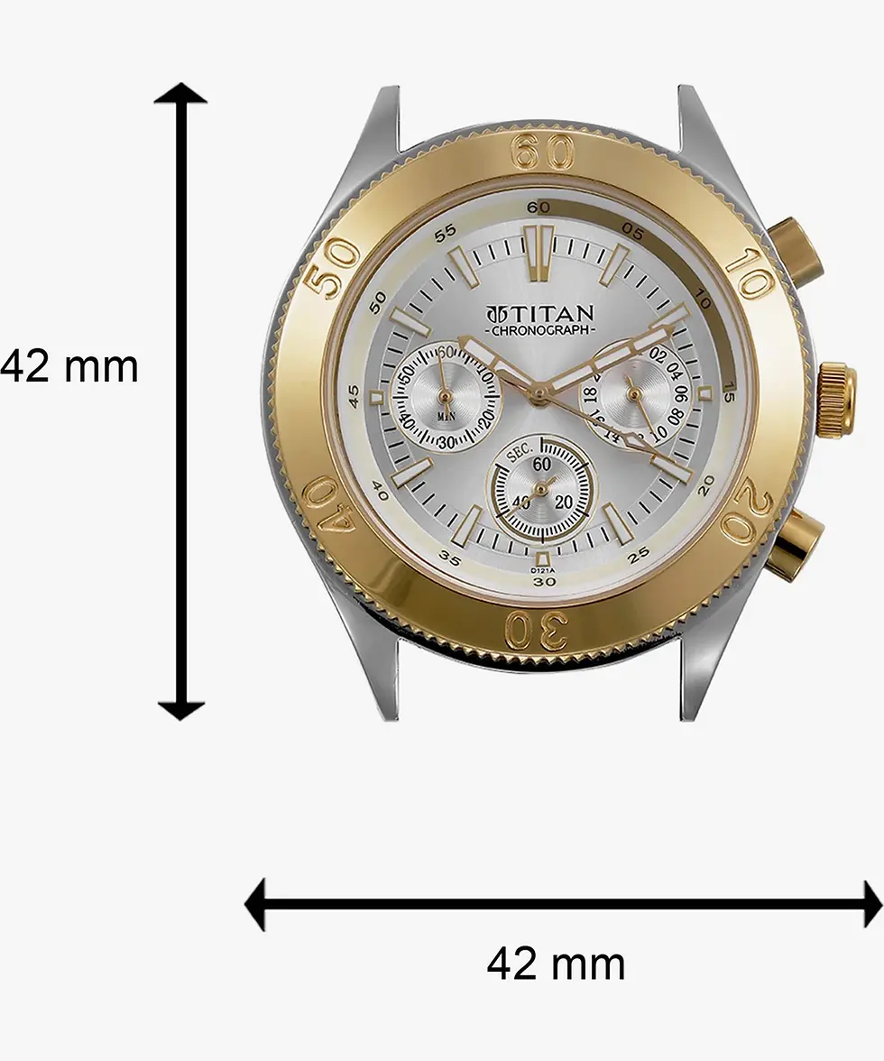Thumbnail: Titan Quartz Chronograph Silver Dial Watch for Men  NU9324bm01