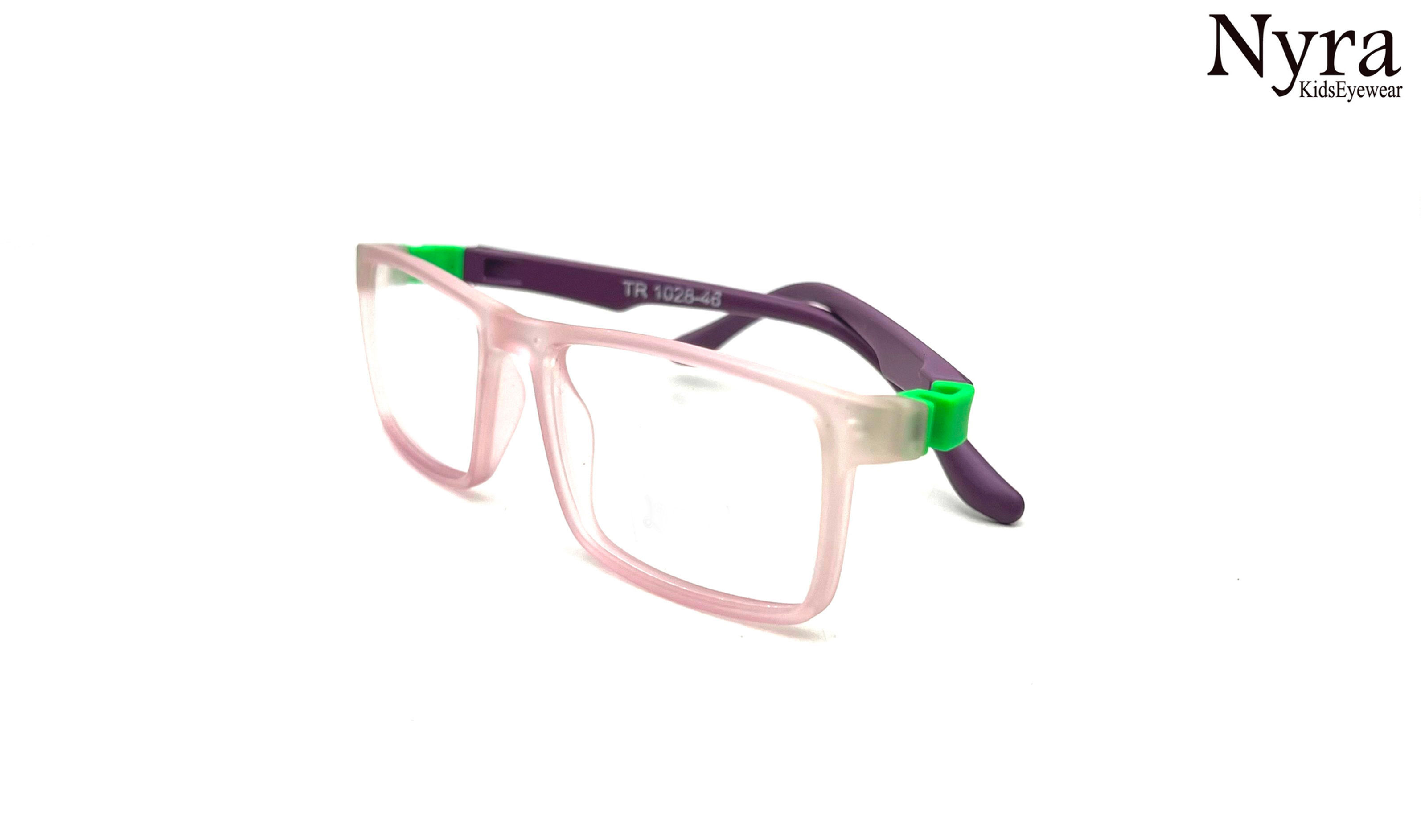 Nyra Full Flexible  Pink Transparent Kids Eye Frame FNNVS3257