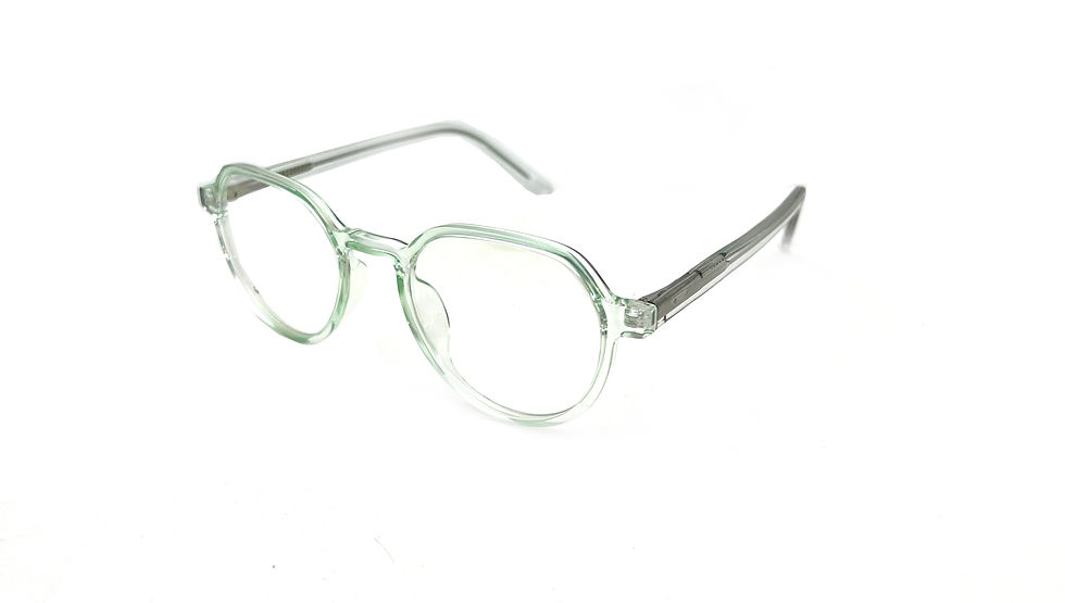 FashioNext Trendy Round Green Transparent Frame FNNVS3110
