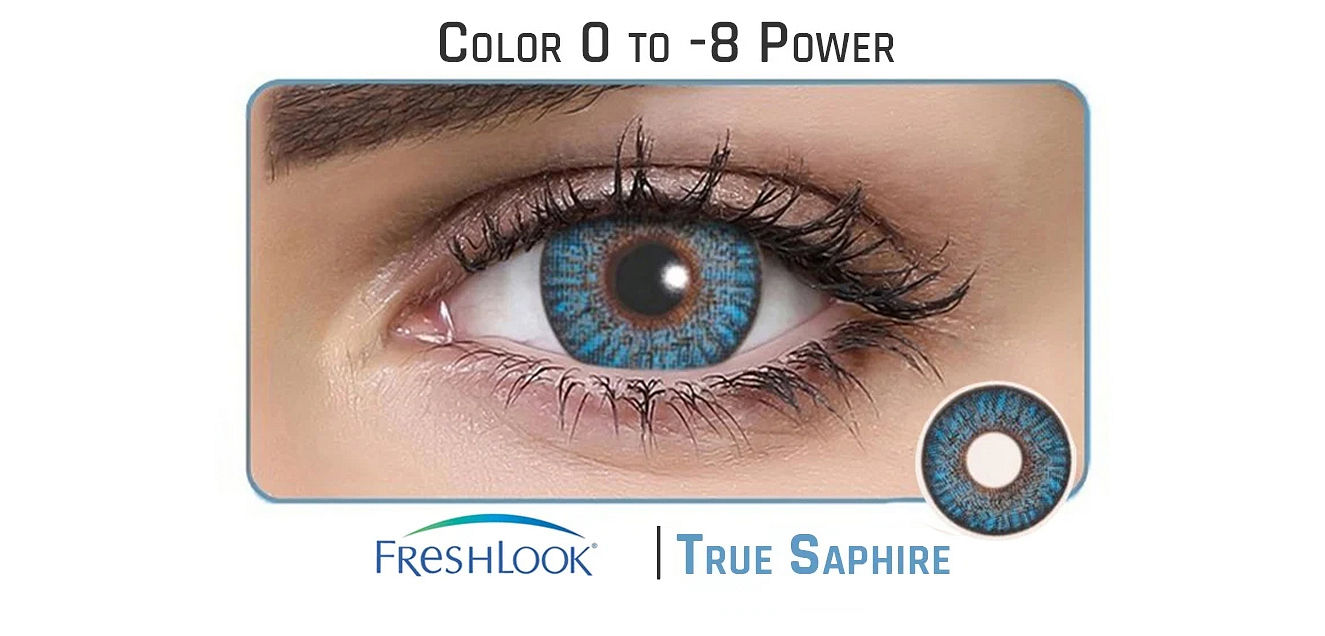 Freshlook True Saphire Color  0 To - 8 Power