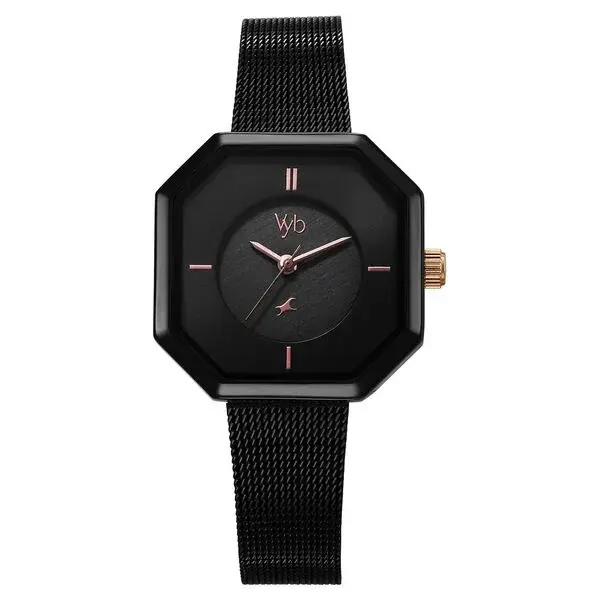 Thumbnail: Fastrack Vyb Prodigy Quartz Analog Black Dial Stainless Steel  FV60034KM01W_P