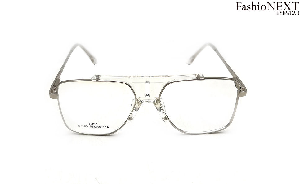 Thumbnail: FashioNEXT Unisex Wayfarer Gray Stylish & Trendy Spectacle Frame