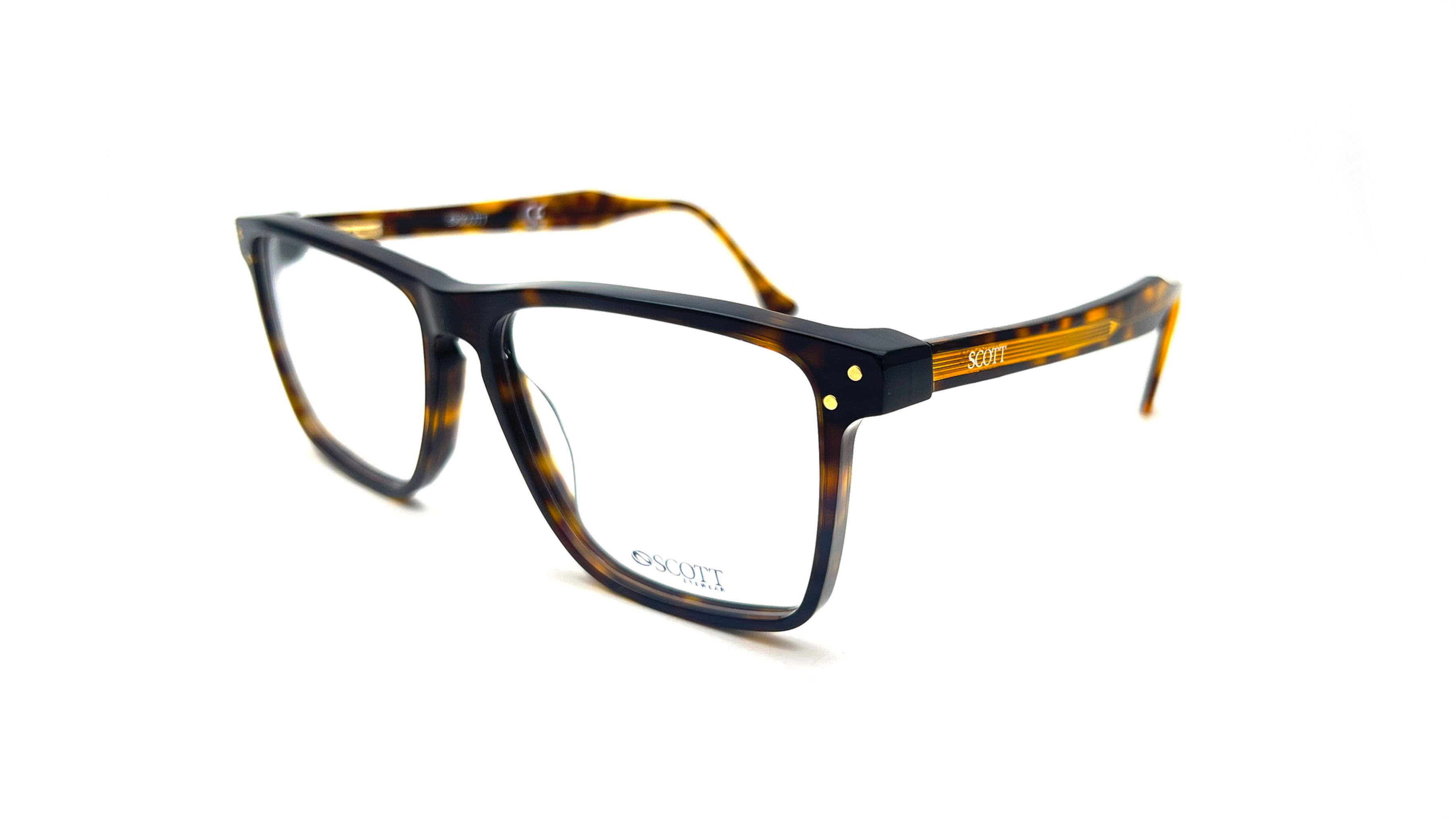 Scott  Square Broad Spectacle Frame in Leopard Brown