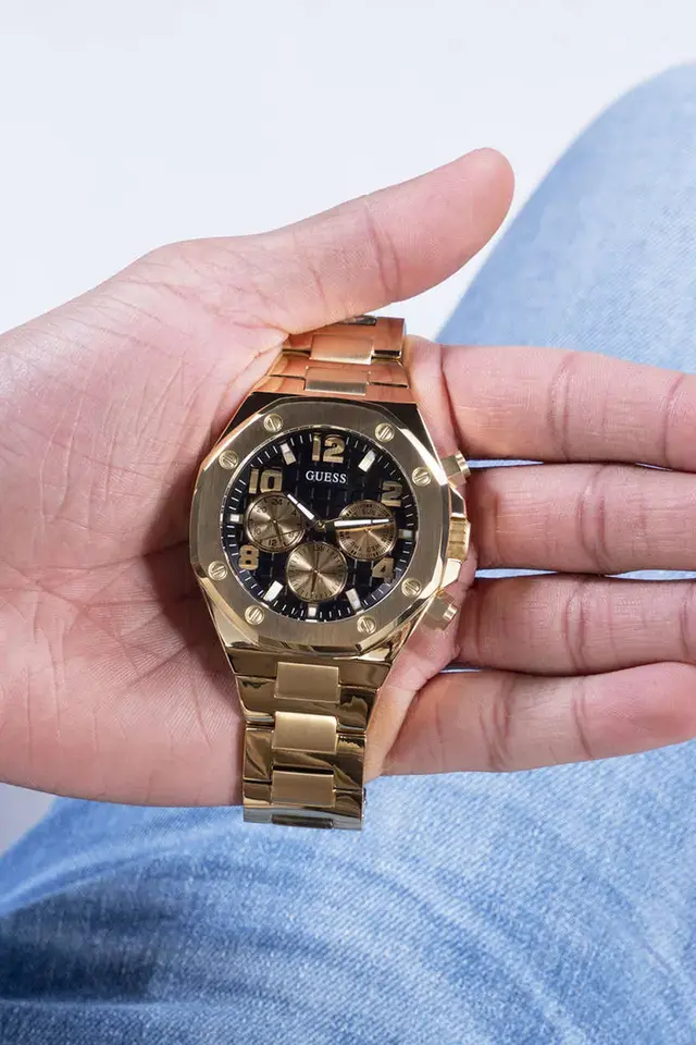 Thumbnail: GUESS Empire 46 mm Black Dial Analog Watch For Men - GW0489G2