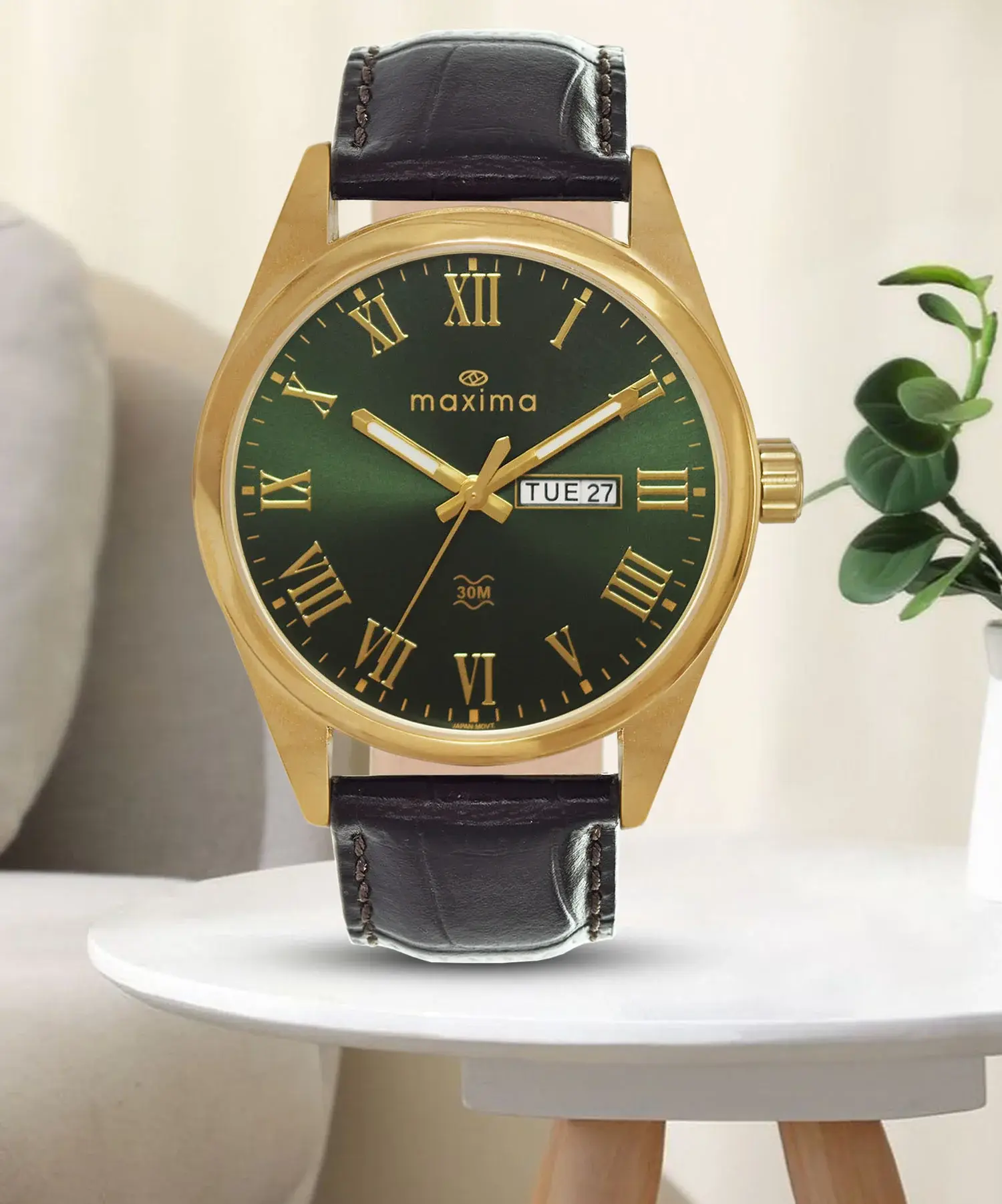 Maxima (AX137)  GOLD APEX GENTS Analog Watch For Men 72373LMGY