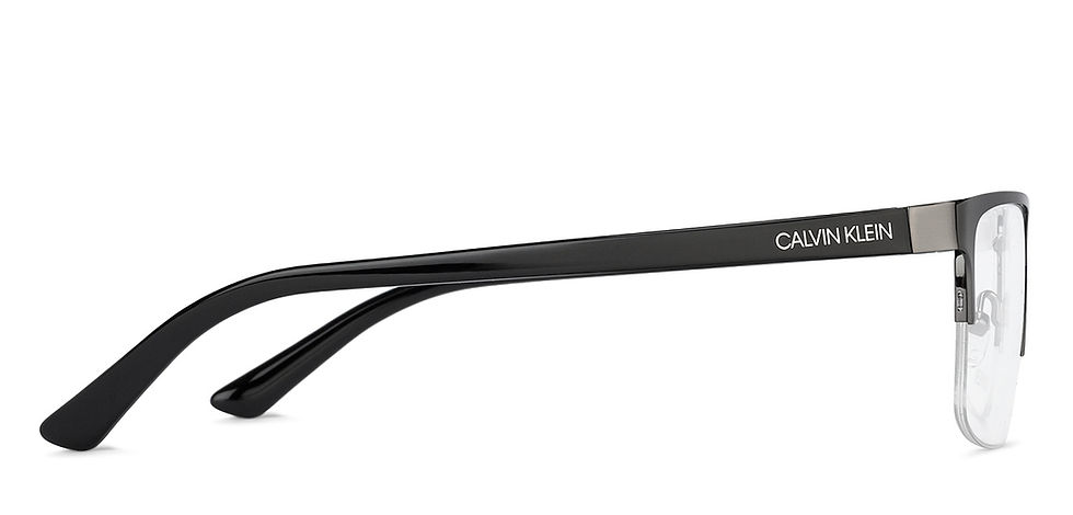 Thumbnail: Calvin Klein Gunmetal Half Rim Rectangle Eyeglasses CK19303