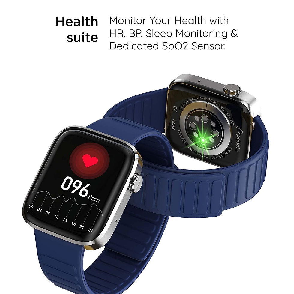 Thumbnail: Pebble Cosmos Prime Prime Bluetooth Calling Smart Watch, Larges 1.91" Bezel-less