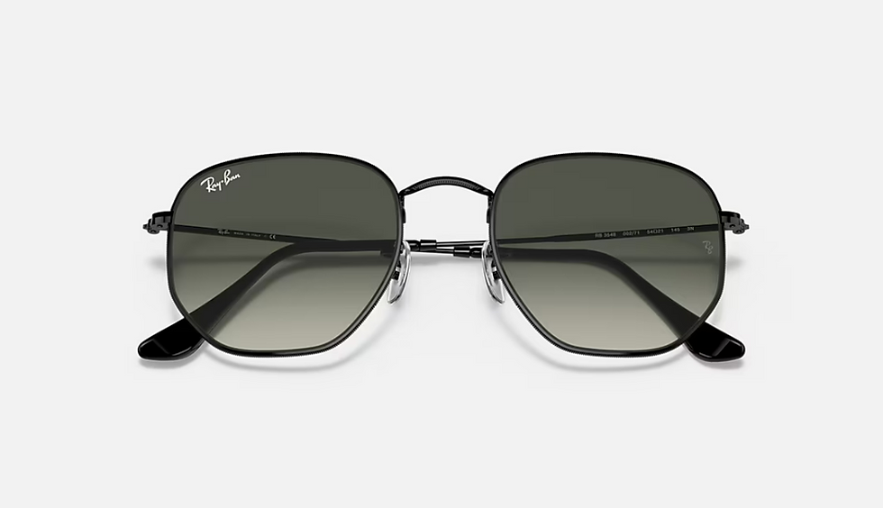 Thumbnail: Ray Ban Hexagonal RB3548  Golden Frame  Green Lens Ray Ban Sunglasses