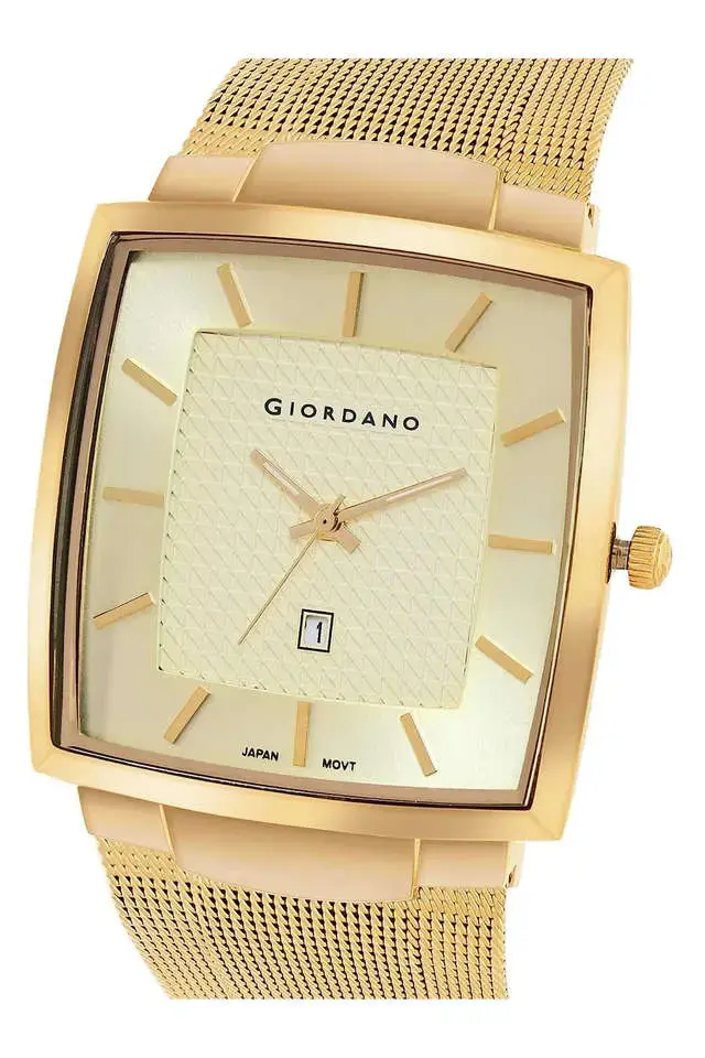 Thumbnail: Giordano Quartz Gold  Metal Analog Watch for Men - GZ-50071-