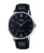 Casio ENTICER MEN MTP-VT01L-1BUDF - A1615 Black Leather - Men's Watch