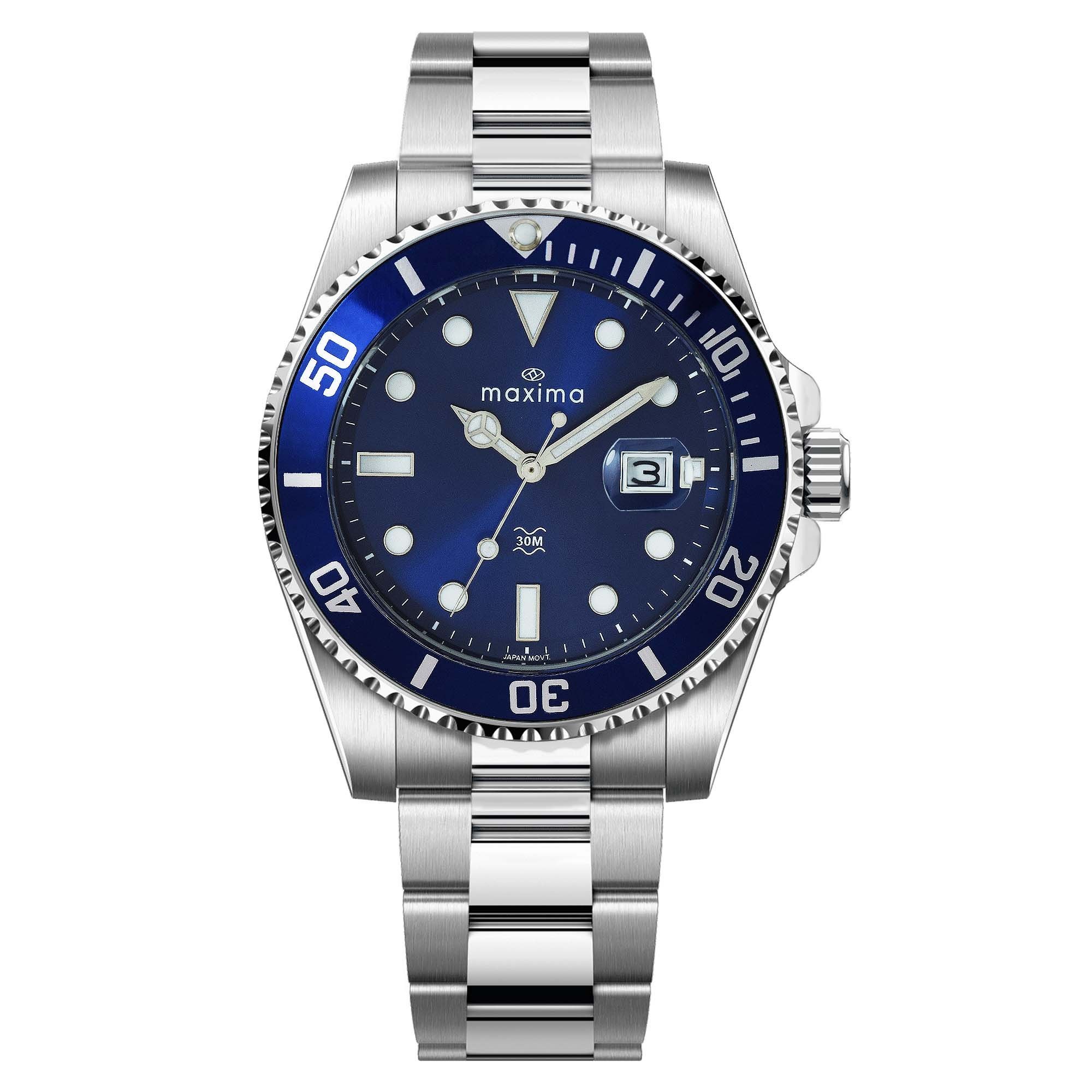 MAXIMA 72332CMGI (AX180) APEX GENTS Blue Dial & Silver Watch