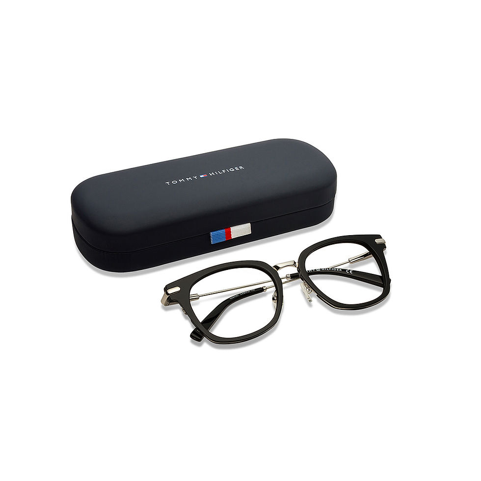 Thumbnail: Tommy Hilfiger TH6119 Small Size-49 Silver Black C3 Unisex Eyeglasses