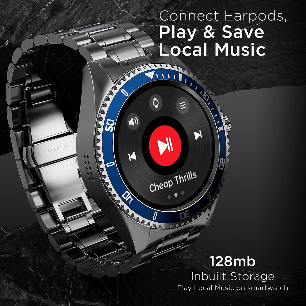 Thumbnail: Fire-Boltt Quantum Luxury Stainless Steel Design 1.28" Bluetooth Calling (Blue)