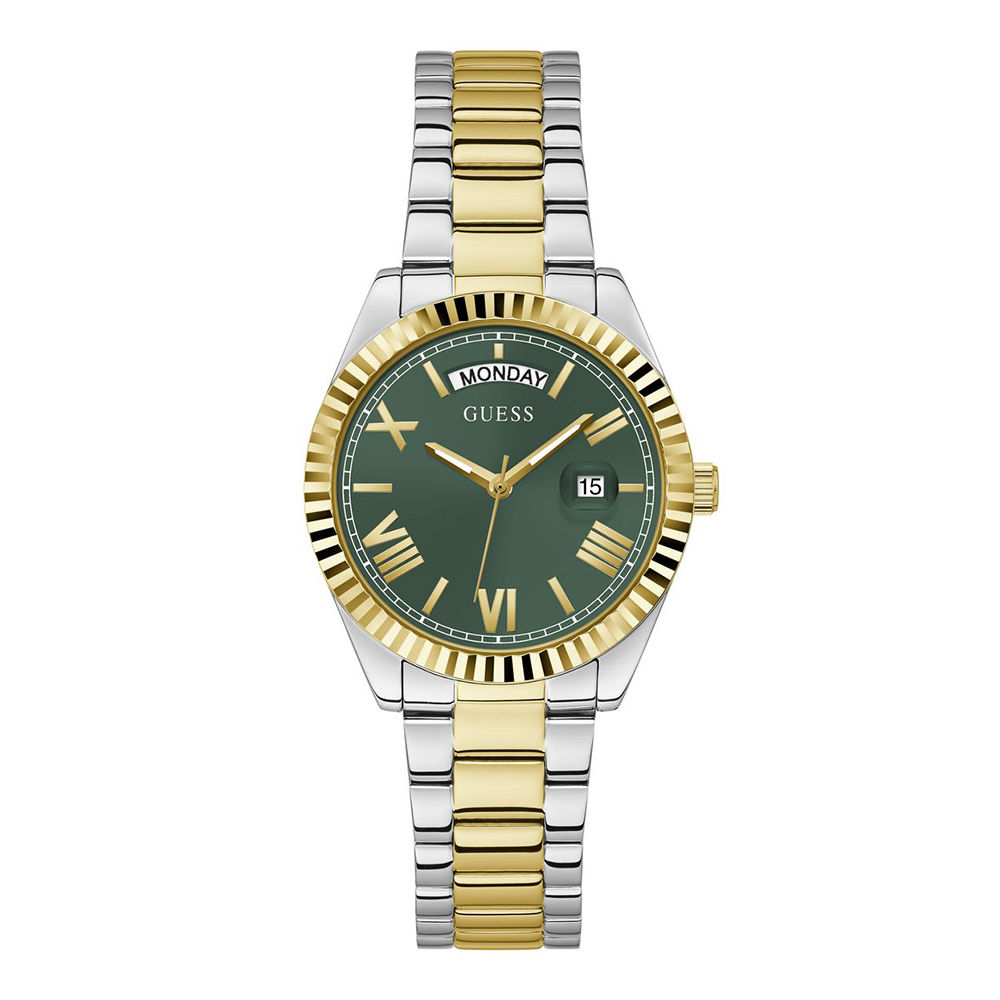 Guess Women | Luna  GW0308L5 Golden/ Silver with Green Dial