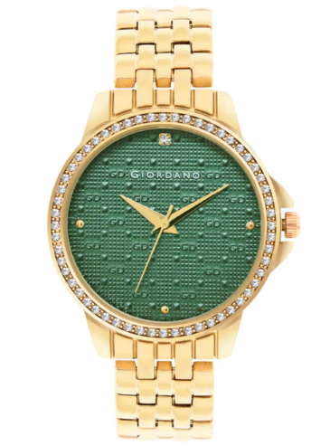 Giordano Women Green Dial Round Analog Watch - GD-4209